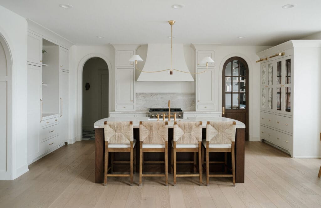 Luxury white kitchen designed by Michigan interior designer, Abby Lucas